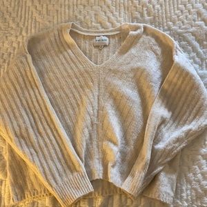 Pink Rose V- Neck Sweater